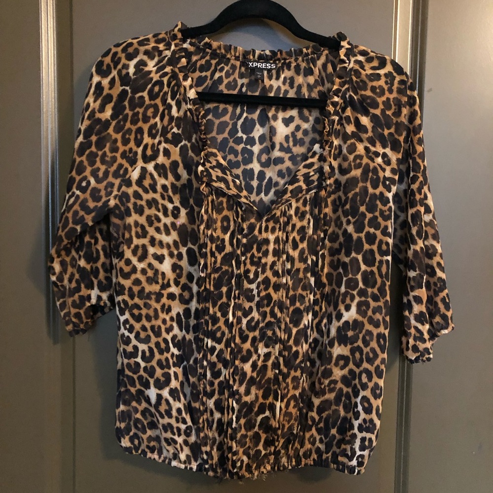 Sheer Leopard Blouse